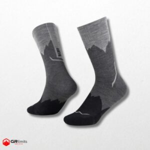 Calcetines lana merino caña alta black