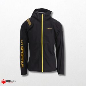 Chaqueta impermeable la sportiva black-yellow