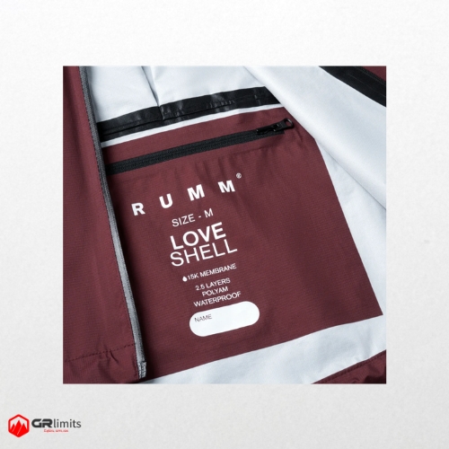 Impermeable 15k loveshell granate rumm - Imagen 4