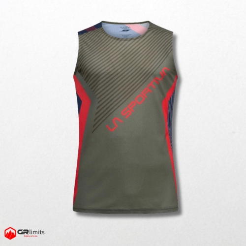 Camiseta flow tank mountain red/cypress