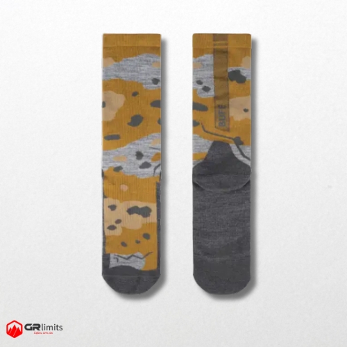 Calcetines lana merino caña alta umber khaki - Imagen 2